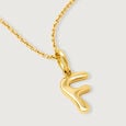 Letter Perfect 'F' Gold Pendant,,hi-res view 4