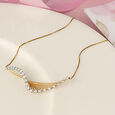 Cascading Sparkle Gold & Diamond Necklace,,hi-res view 1