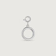 Minimal Initial O Silver Charm,,hi-res view 3