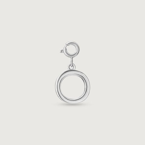 Minimal Initial O Silver Charm