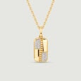 Sculptural Geometric Diamond Pendant,,hi-res view 3