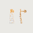 Chic Cascades Gold & Diamond Stud Earrings,,hi-res view 3