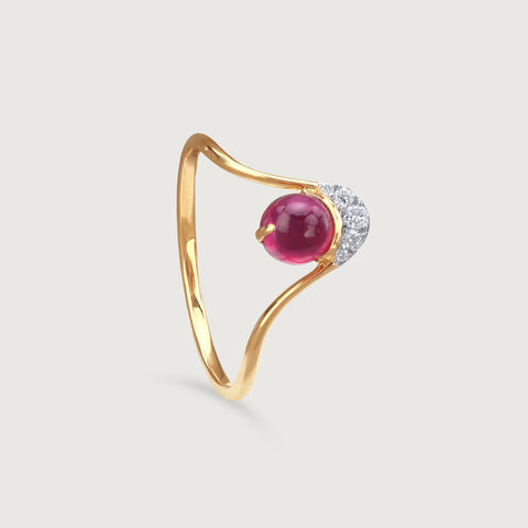 Berry Orbit Ruby & Diamond Ring