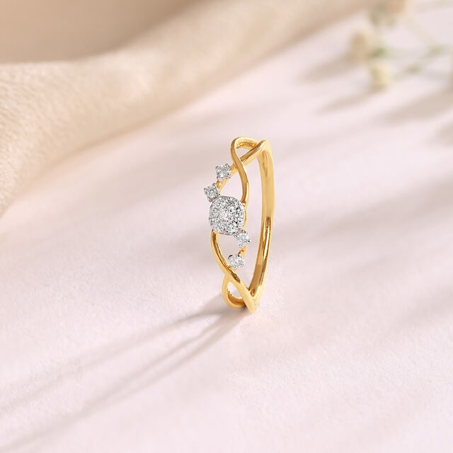 Dancing Vines Gold & Diamond Ring,,hi-res image number null