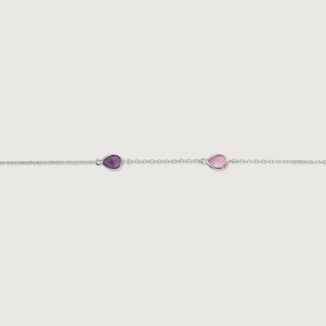 Playful Glow Silver Anklet,,hi-res image number null