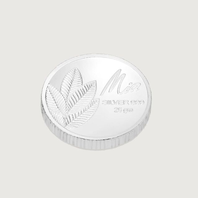 25 GM 999 Silver Divine Mango Leaf Coin,,hi-res image number null