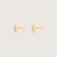 Regal Sculptural Diamond Platinum Gold Stud Earrings,,hi-res view 4