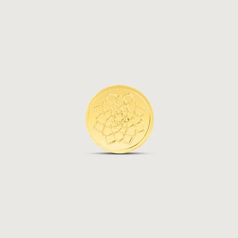 2 gm 24 Karat Lotus Gold Coin (9999 Purity)
