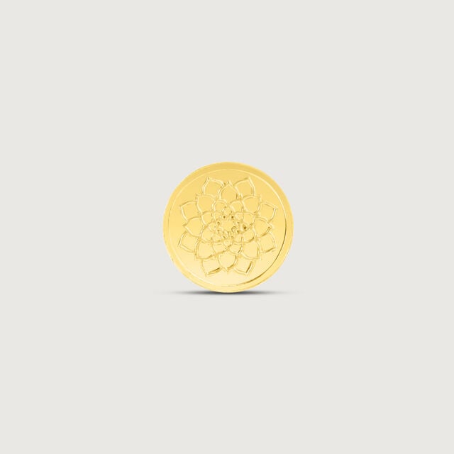 2 gm 24 Karat Lotus Gold Coin (9999 Purity),,hi-res image number null