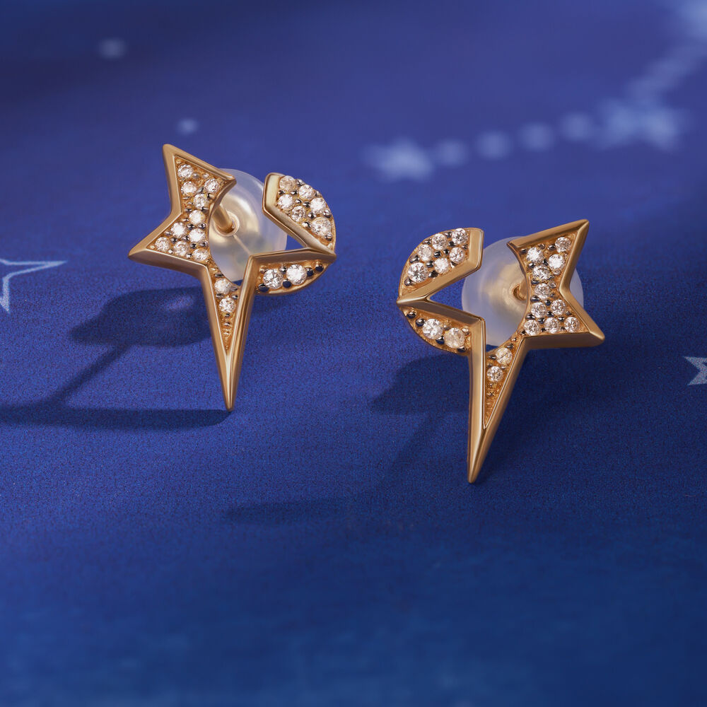 Star shaped earrings store