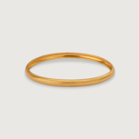 22KT Yellow Gold Minimal Textured Bangles