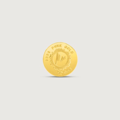 0.5 gm 24 Karat Lotus Gold Coin (9999 Purity)