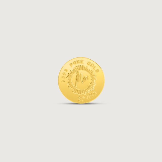0.5 gm 24 Karat Lotus Gold Coin (9999 Purity),,hi-res image number null