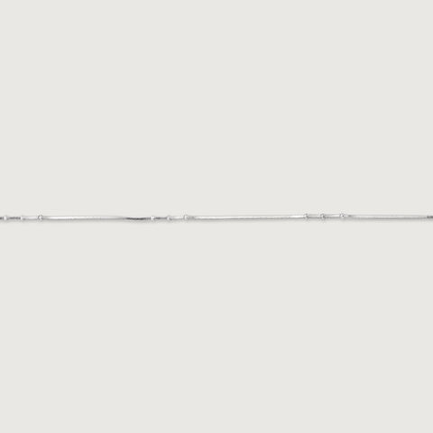 Sleek Drip Single Silver Anklet