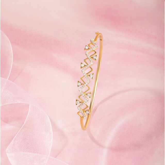 Lippan Sparkle Gold & Diamond Bangle,,hi-res image number null