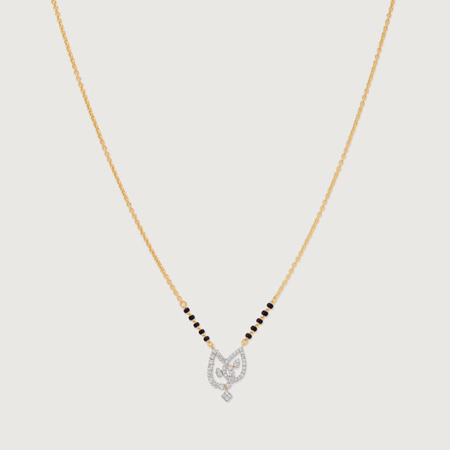 Elegant Entwined Diamond Mangalsutra,,hi-res image number null