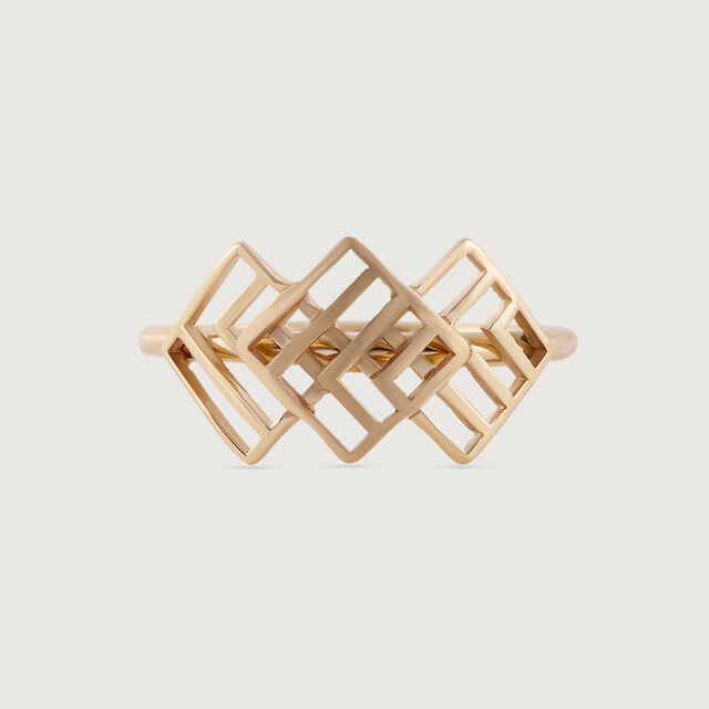 Disco Lattice Gold Finger Ring,,hi-res image number null