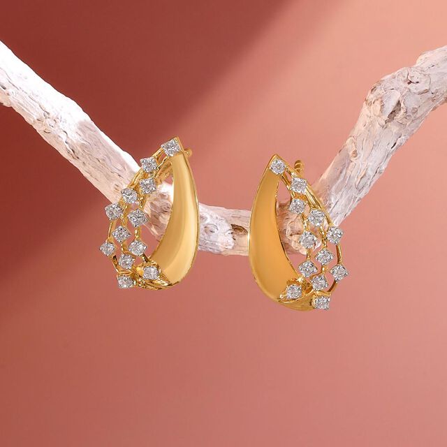 Pinwheel Diamond Stud Earrings