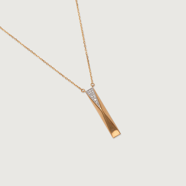 Pinnacle Light 14 Kt Gold & Diamond Pendant with Chain,,hi-res image number null