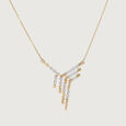 Disco Wave Gold & Diamond Necklace,,hi-res view 3