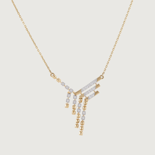 Disco Wave Gold & Diamond Necklace,,hi-res image number null