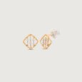 Radiant Grid Diamond Stud Earrings,,hi-res view 4