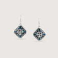 Mystic Mosaic Silver Hoop Earrings,,hi-res view 4