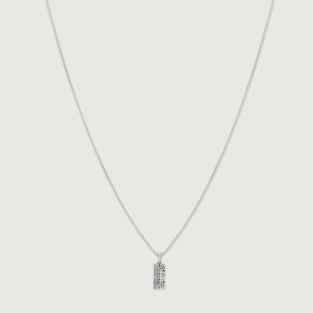 Dual Texture Silver Necklace,,hi-res image number null