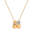 Mamma Mia 14 KT Yellow Gold Tiny Feet  Pendant,,hi-res view 2