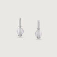 Bubble Loop Silver Hoop Earrings,,hi-res view 5