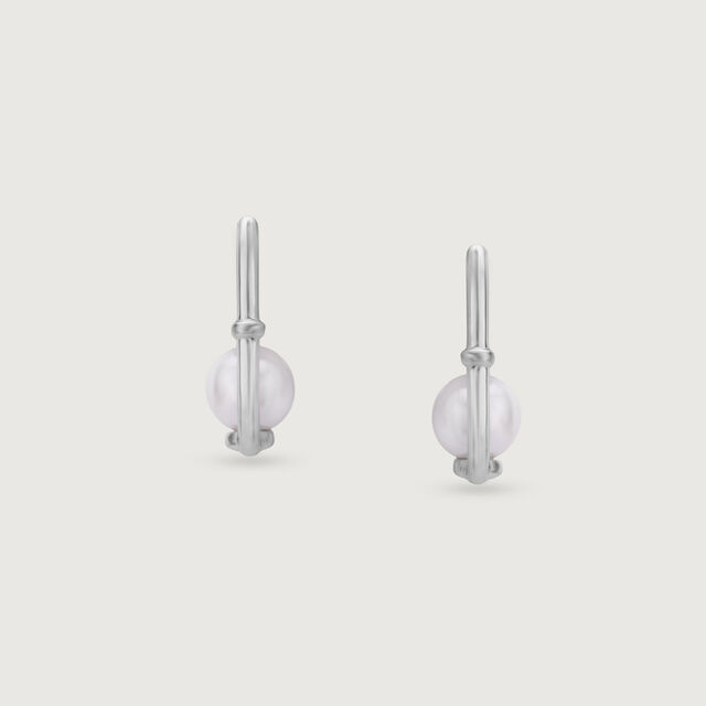 Bubble Loop Silver Hoop Earrings,,hi-res image number null