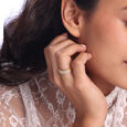 Cubic Charm Gold & Diamond Finger Ring,,hi-res view 2