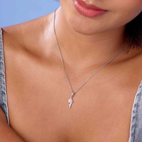 Playful Scoop Silver Pendant