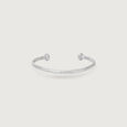 Grit Glazed Silver Bangle,,hi-res view 3
