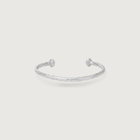 Grit Glazed Silver Bangle