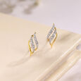Timeless Swirl Gold & Diamond Stud Earrings,,hi-res view 1