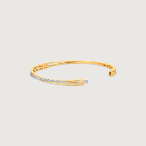 Sleek Radiant Diamond Bangle