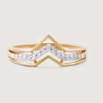 Bold Geometry Gold & Diamond Finger Ring,,hi-res view 2