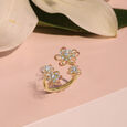 Forget Me Not Floral Diamond Ring,,hi-res view 1