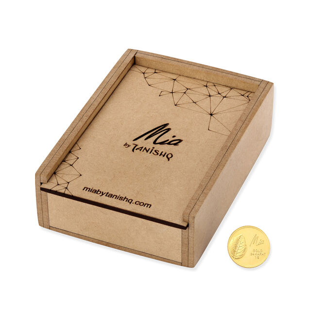 1 GM 24 Karat Tulsi Leaf Gold Coin,,hi-res image number null