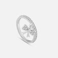 Bling Bow Silver Finger Ring,,hi-res view 4
