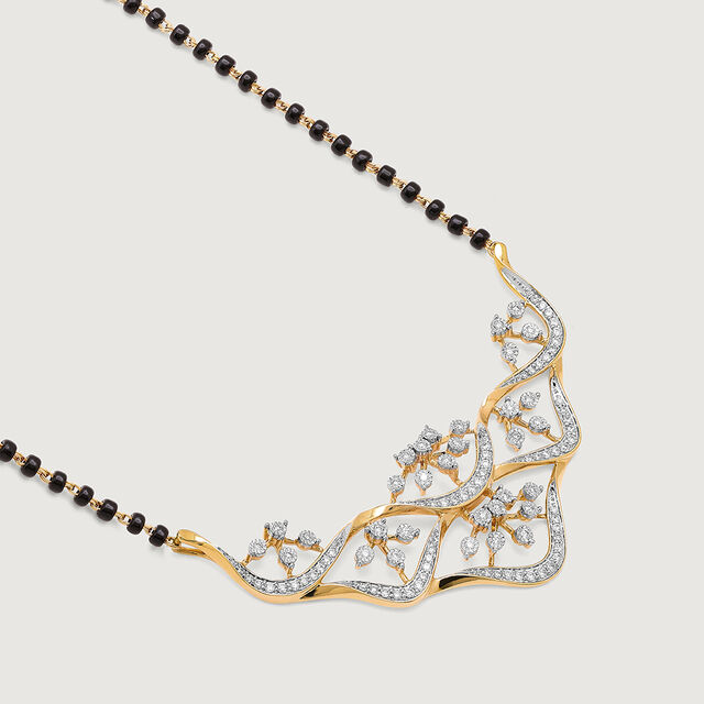 Radiant Heritage 14 Kt Gold and Diamond Mangalsutra,,hi-res image number null