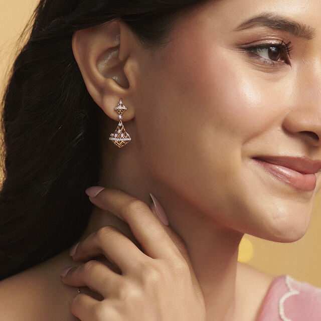 Striking Light Diamond Jhumka,,hi-res image number null