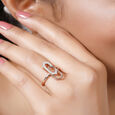 14KT Rose Gold The Two Of Us Diamond Finger Ring,,hi-res view 3