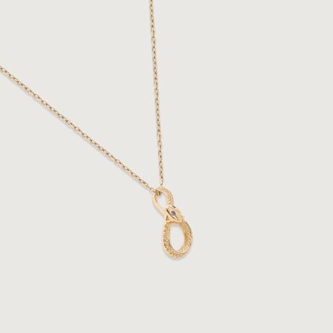 Serpent Flow Gold Pendant