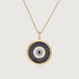 Orb of Protection Evil Eye Gold Pendant,,hi-res view 3