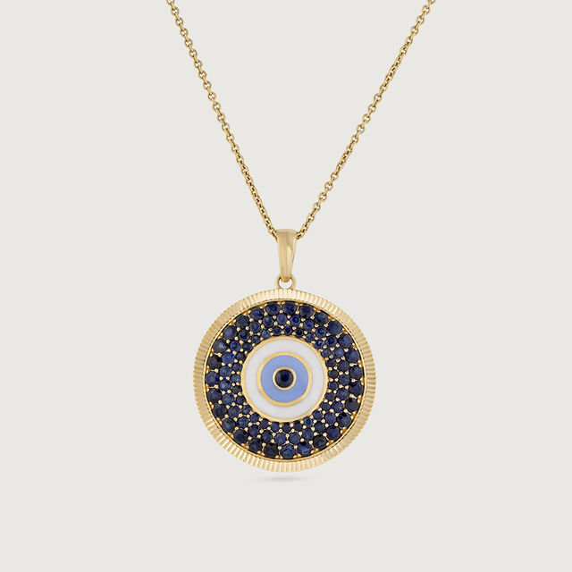 Orb of Protection Evil Eye Gold Pendant,,hi-res image number null