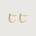 Fluid Embrace Diamond Hoop Earrings,,hi-res view 4