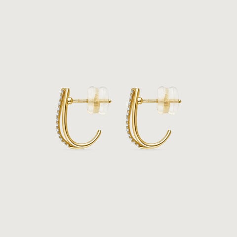 Fluid Embrace Diamond Hoop Earrings