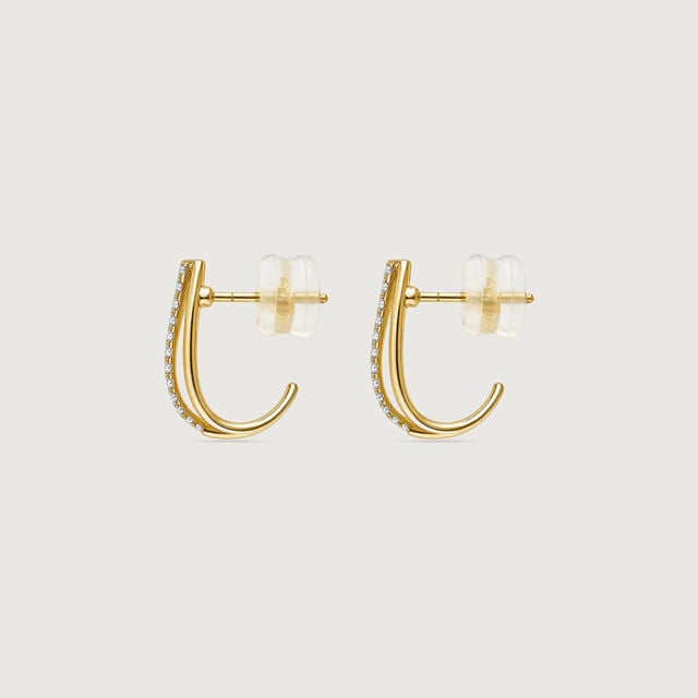 Fluid Embrace Diamond Hoop Earrings,,hi-res image number null